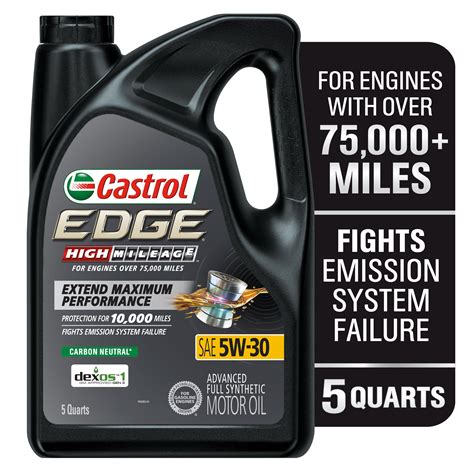 Castrol Edge High Mileage W Advanced Full Synthetic Motor Oil