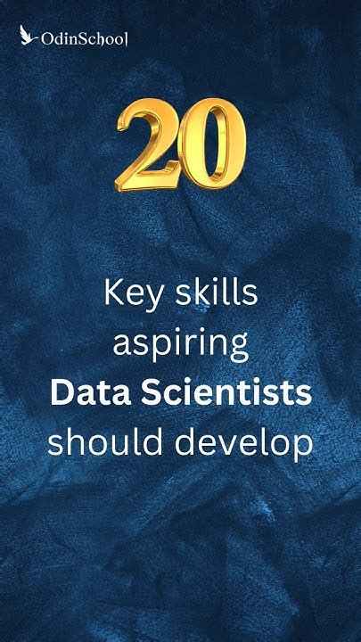 20 Key Skills Aspiring Data Scientists Should Develop Odinschool Youtube