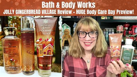 Bath Body Works JOLLY GINGERBREAD VILLAGE Review HUGE Body Care Day