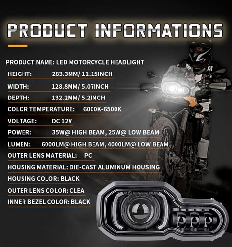 E Mark Bmw F Gs Led Headlight Conversion Kit Motorcycle Bmw