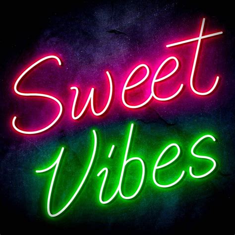 Sweet Vibes Text Quote LED Neon Sign JoyatWall Neon Signs Text