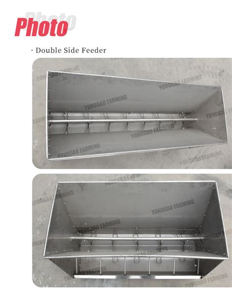 China Pig Farm Stainless Steel Double Sided Feeding Trough Pig Feed ...