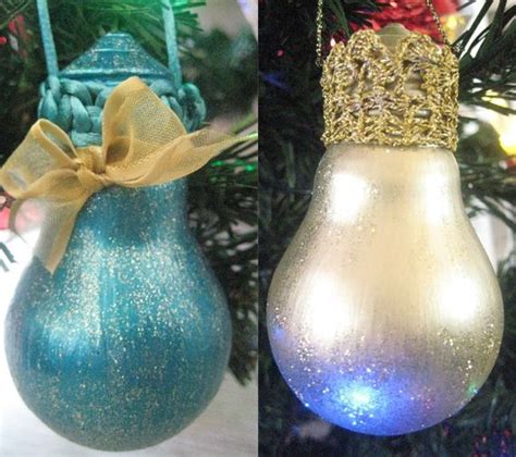 26 easy DIY Christmas ornaments made from light bulbs - 12thBlog