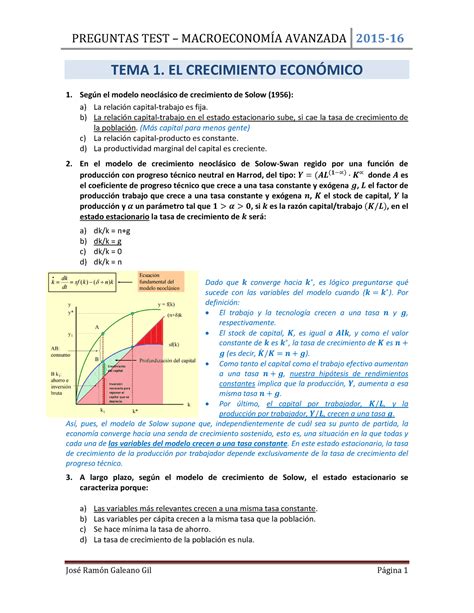 Preguntas Ex Menes Resueltas Macroeconom A Macroeconom A Avanzada