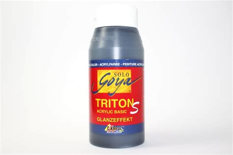 Solo Goya Triton S Acrylfarbe Mit Glanzeffekt 750 Ml Schwarz