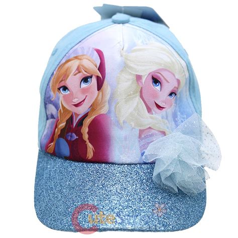 Disney Frozen Elsa Anna Hat Adjustable Baseball Girls Hat Cap Ice Corsage