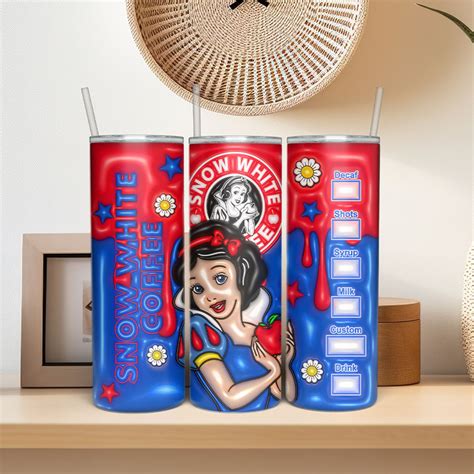 Snow White Tumbler Wrap Snow Coffee White Tumbler Tumbler Png Oz