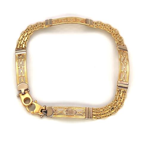 18 Kt White Gold Yellow Gold Bracelet Catawiki