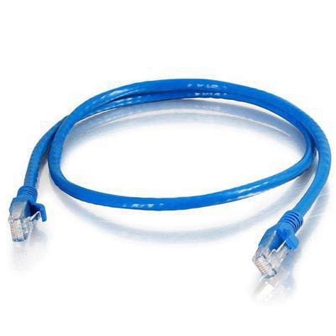 C2G (Legrand) 1FT Cat6 Snagless Unshielded (UTP) Pure Bare Copper Patch Cable 550MHz — Blue (5-Pack) (CG-C6-C6-UTP-1FT-BL-5PK)