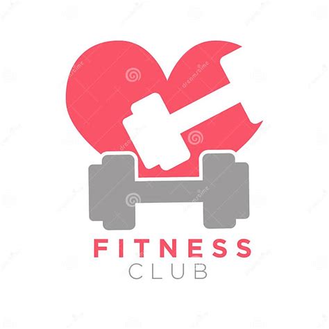 Diseño Del Logotipo Del Club De Fitness Con Pesas De Gimnasia En El