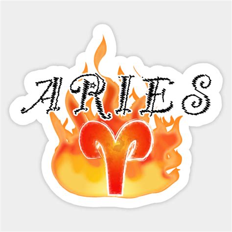 Aries: Zodiac Fire Sign - Aries Zodiac Sign - Sticker | TeePublic