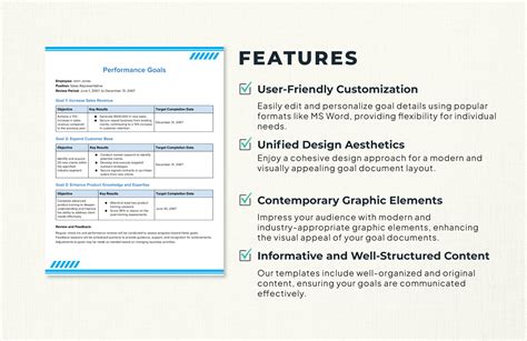 Performance Goals Template in Google Docs, Word, PDF - Download | Template.net