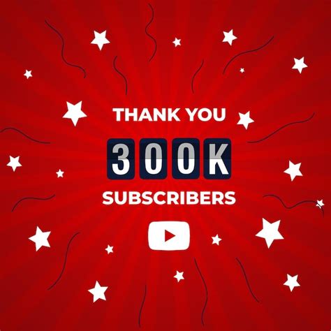 Premium Vector Thank You 300k Subscribers Or Followers