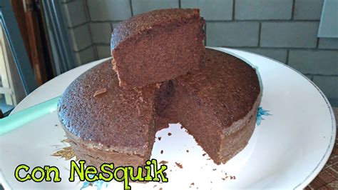 Bizcochuelo De Chocolate Con Nesquik Youtube