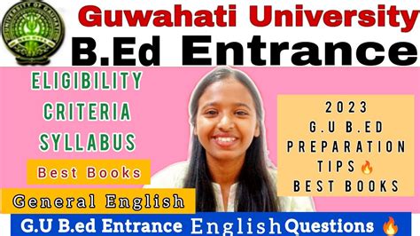 Guwahati University B Ed Entrance General English Preparation