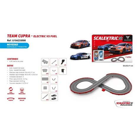 CIRCUITO DE SCALEXTRIC ANALOGICO TEAM CUPRA ELECTRIC VS FUEL RC