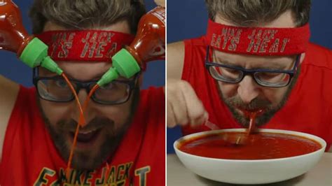 Guinness World Records Canadian YouTuber Eats More Than Kg Sriracha Hot Sauce In Just