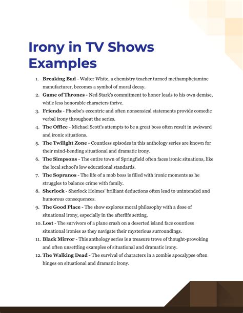 Irony In Tv Shows Examples How To Write Pdf Tips