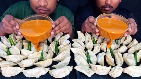 Spicy Jhol Momos Eating Challenge Juice Momos Eating Show