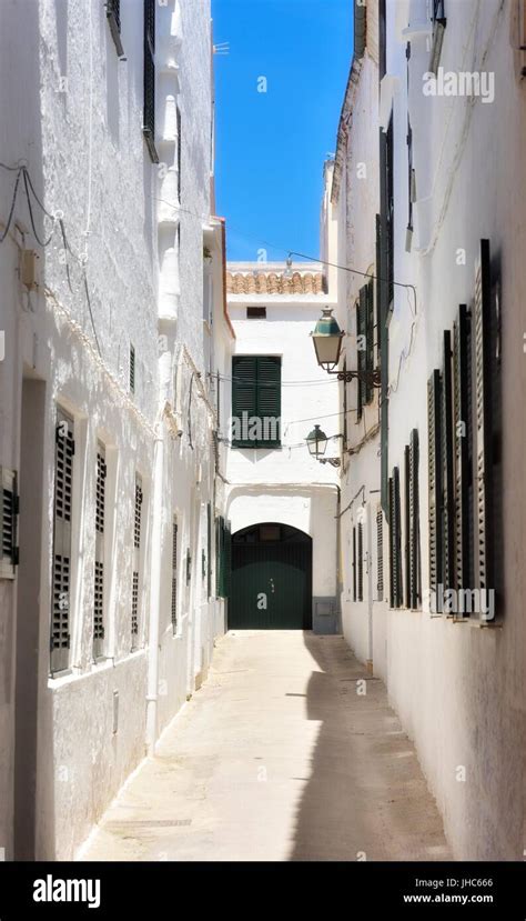 Ciutadella Street Scene Menorca Minorca Stock Photo Alamy