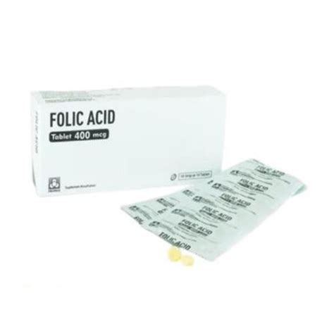 Folic Acid 400 Mcg 10 Tablet Manfaat Kandungan Dosis Dan Efek Samping