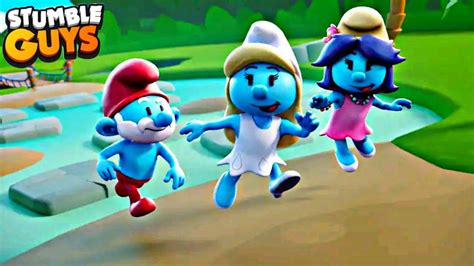 Stumble Guys Smurfs Map Aneeq Gamer Stumble Guys Trending Game