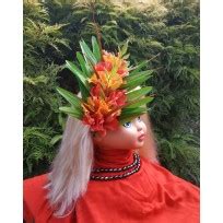 Po Ara Pince Cheveux Hibiscus Rouge Orange Tahiti Flowers By