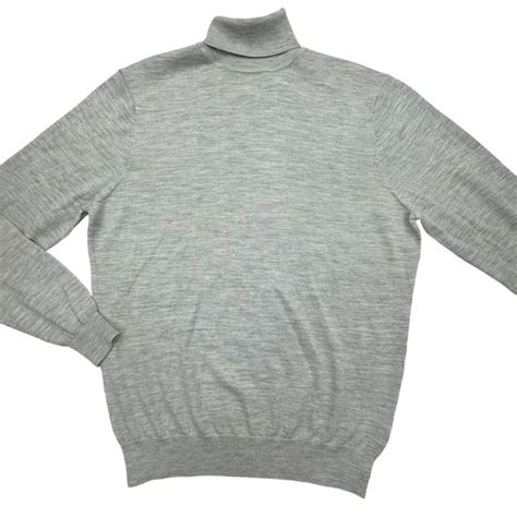 Suitsupply Sweaters Suitsupply Turtleneck Sweater Mens L Gray 0