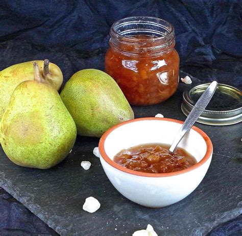 Pear And Ginger Preserve A Brown Sugar 4 Ingredient Jam Recipe