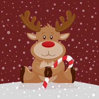 Premium Vector | Christmas background reindeer