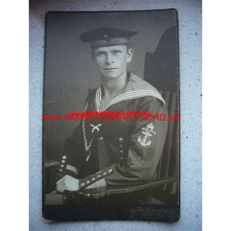 Kabinettfoto Kaiserliche Marine Matrosen Division Sammlermarkt