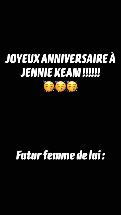 JOYEUX ANNIVERSAIRE À JENNIE KEAM Futur femme de lui