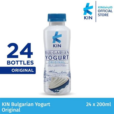 Jual KIN BULGARIAN YOGURT ORIGINAL 24 X 200 ML Shopee Indonesia