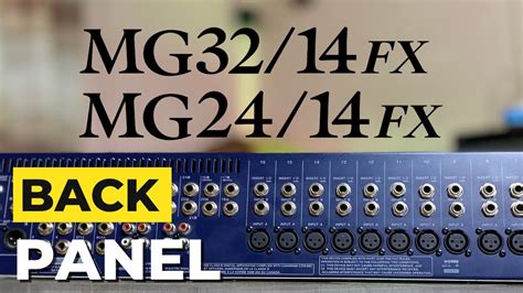 Yamaha Mg Fx And Mg Fx Mixer Tutorial Part Back Panel