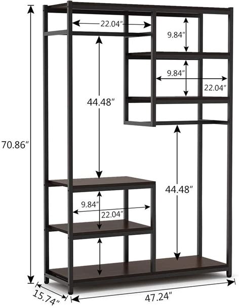 Tribesigns Free Standing Closet Organzier Double Hanging Rod