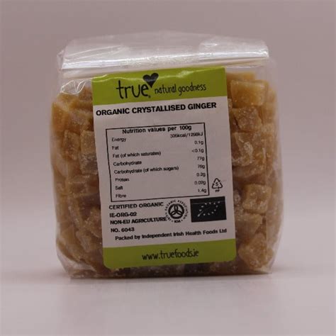 Organic Crystallised Ginger 250g Down To Earth Healthfood Store