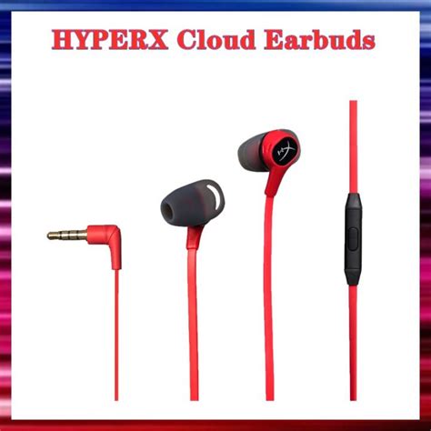 Hyperx Cloud Earbuds 35mm Gaming Earphones Comfort Red Color หูฟัง เอียร์บัด สำหรับเล่นเกม