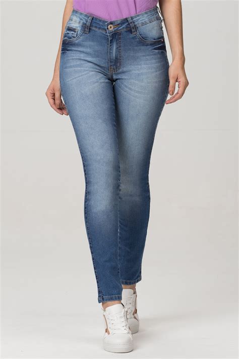 Cal A Feminina Jeans Skinny F Oxiblue Jeans