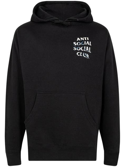 Anti Social Social Club Logo-print Hoodie In Black | ModeSens