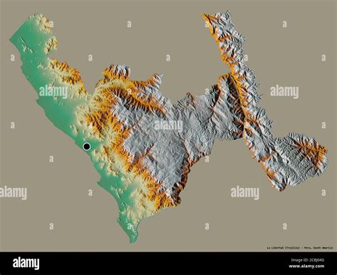 Forma De La Libertad Región Del Perú Con Su Capital Aislada Sobre Un