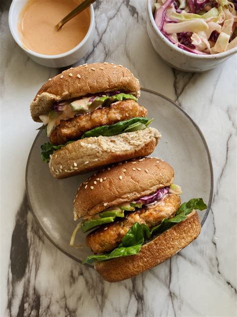 Salmon Burgers With Spicy Slaw Something Nutritious