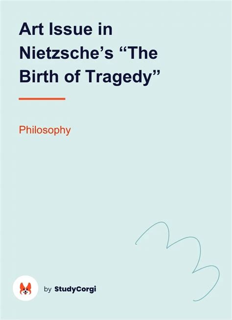 Art Issue In Nietzsche S The Birth Of Tragedy Free Essay Example