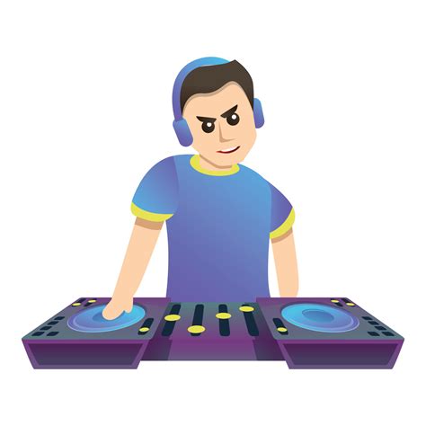 Music dj icon, cartoon style 14293660 Vector Art at Vecteezy