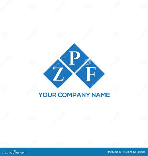 ZPF Letter Logo Design On White Background ZPF Creative Initials