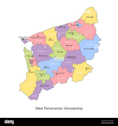 Ilustraci N Vectorial Mapa Administrativo De Polonia Mapa De