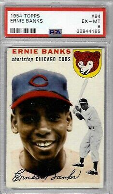 1954 Topps 94 Ernie BANKS PSA 6 RC HOF Cubs EBay