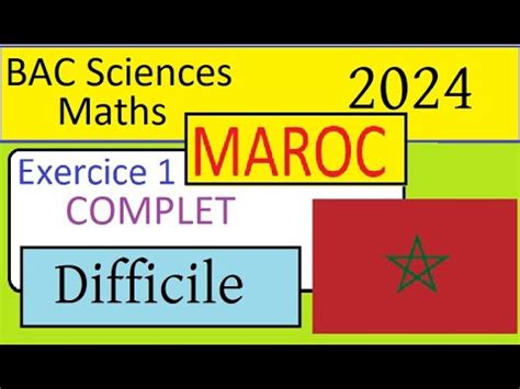 Juin Examen National Bac Sm Maroc Sciences Maths Corrig