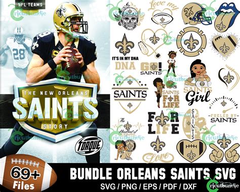 New Orleans Saints Football Svg Bundle Free Svg Files For Cricut