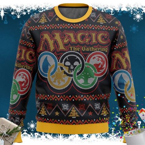 New Magic The Gathering Ravnica Mtg Ugly Christmas Sweater Lefrock