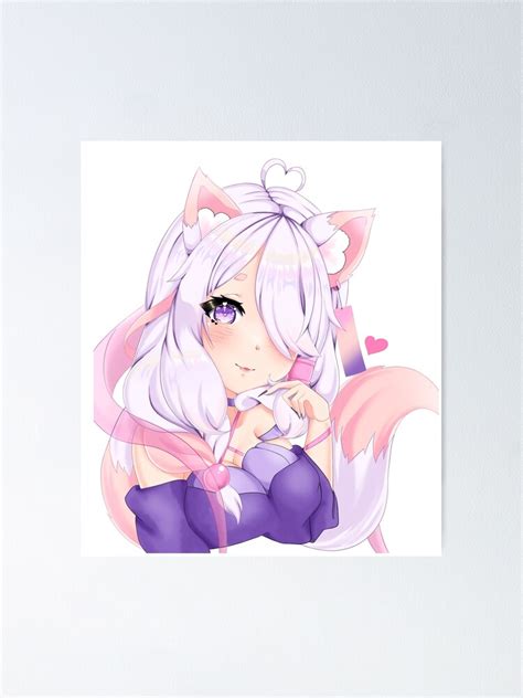 "Satii Kitsune anime girl fox" Poster for Sale by Divy- | Redbubble